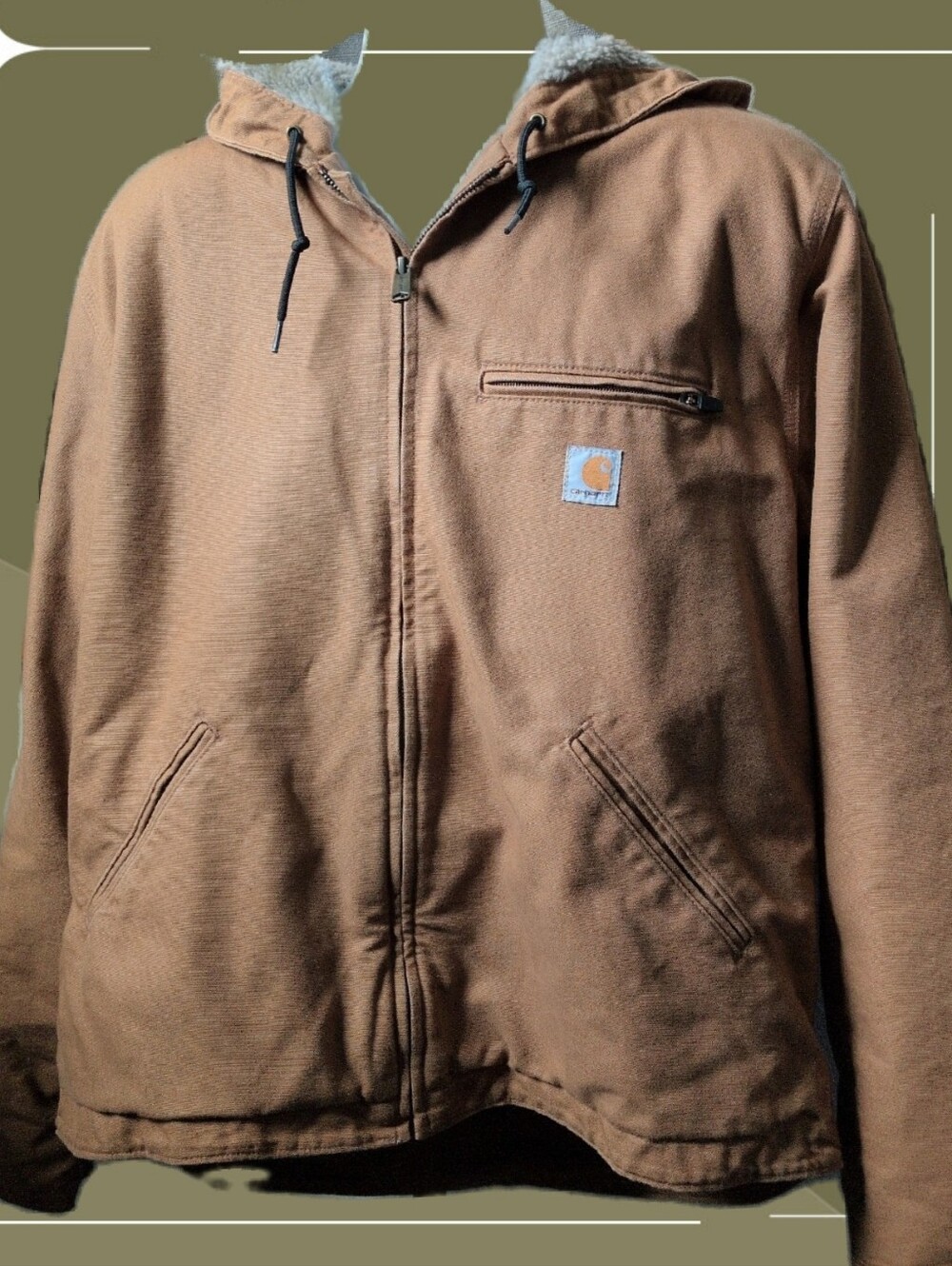 ✨Carhartt Washed Duck Sierra Jacket in brown size large